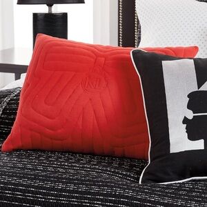 KARL LAGERFELD PARIS Quilted Bow Decorative Pillow
